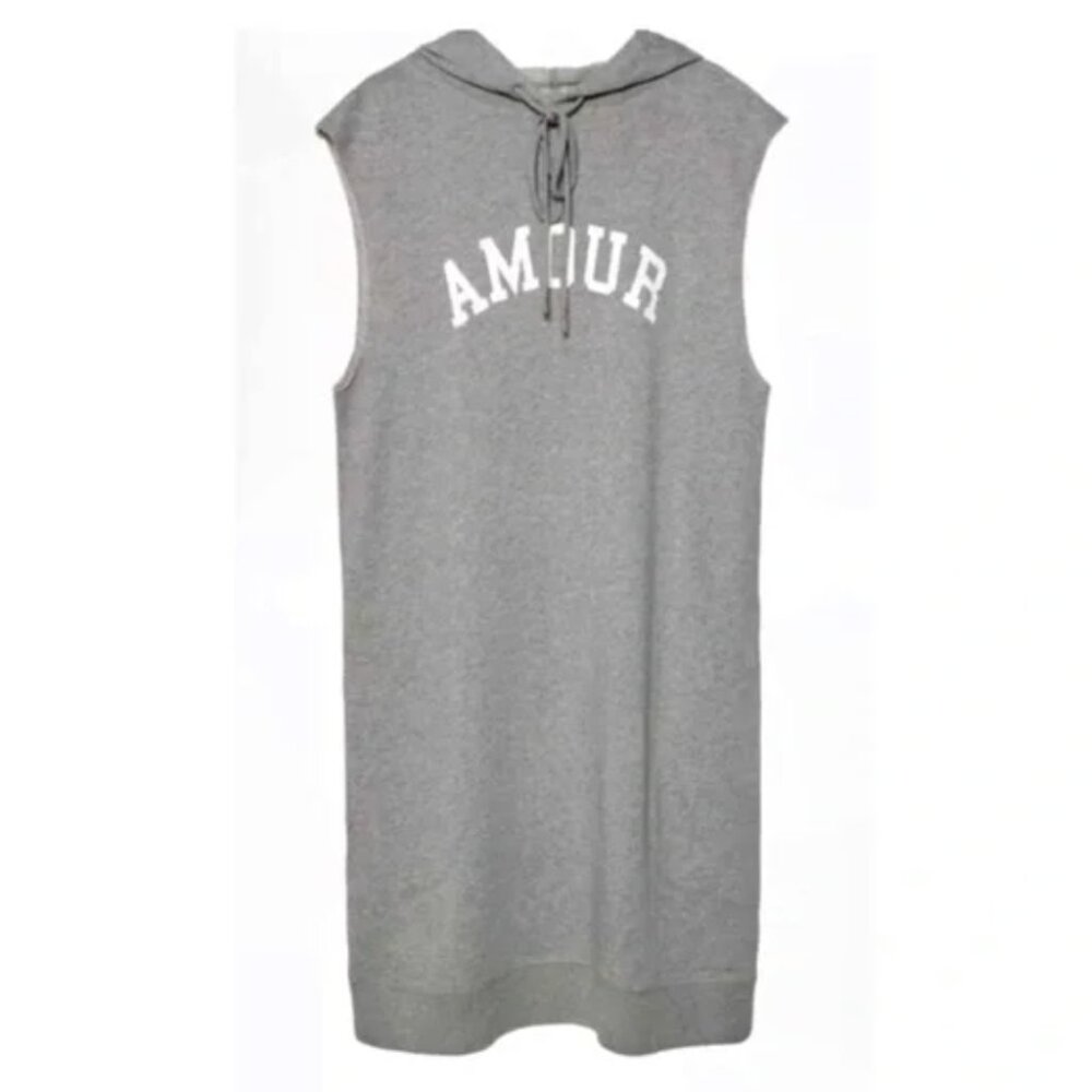 Zadig & Voltaire Gray Sleeveless Hooded 'Amour' Dress
